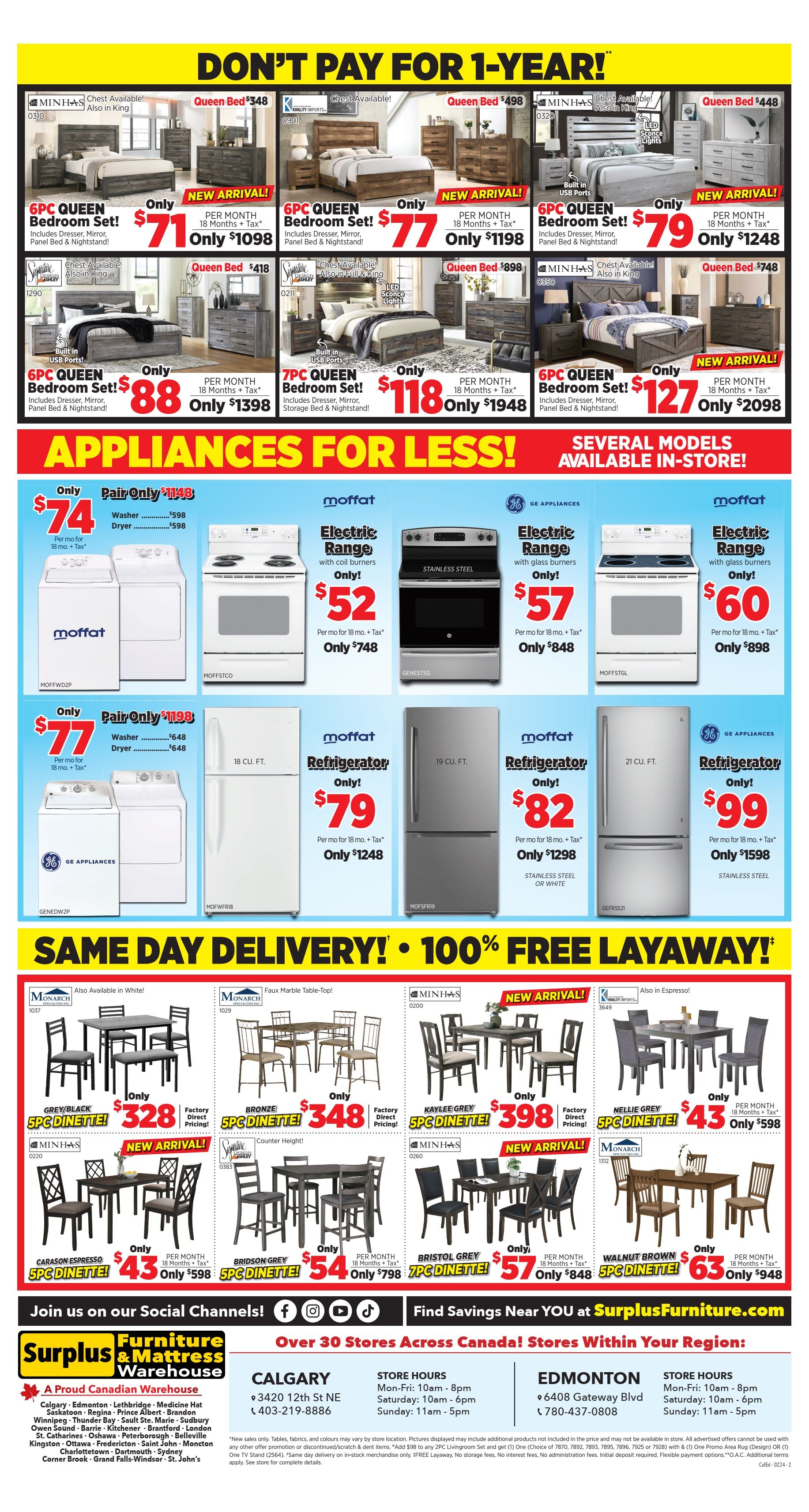 Surplus Furniture & Mattress Warehouse (Calgary, Edmonton) Flyer February 5 to 25