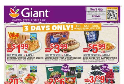 Giant Food (DE, MD, VA) Weekly Ad Flyer Specials February 2 to February 8, 2024