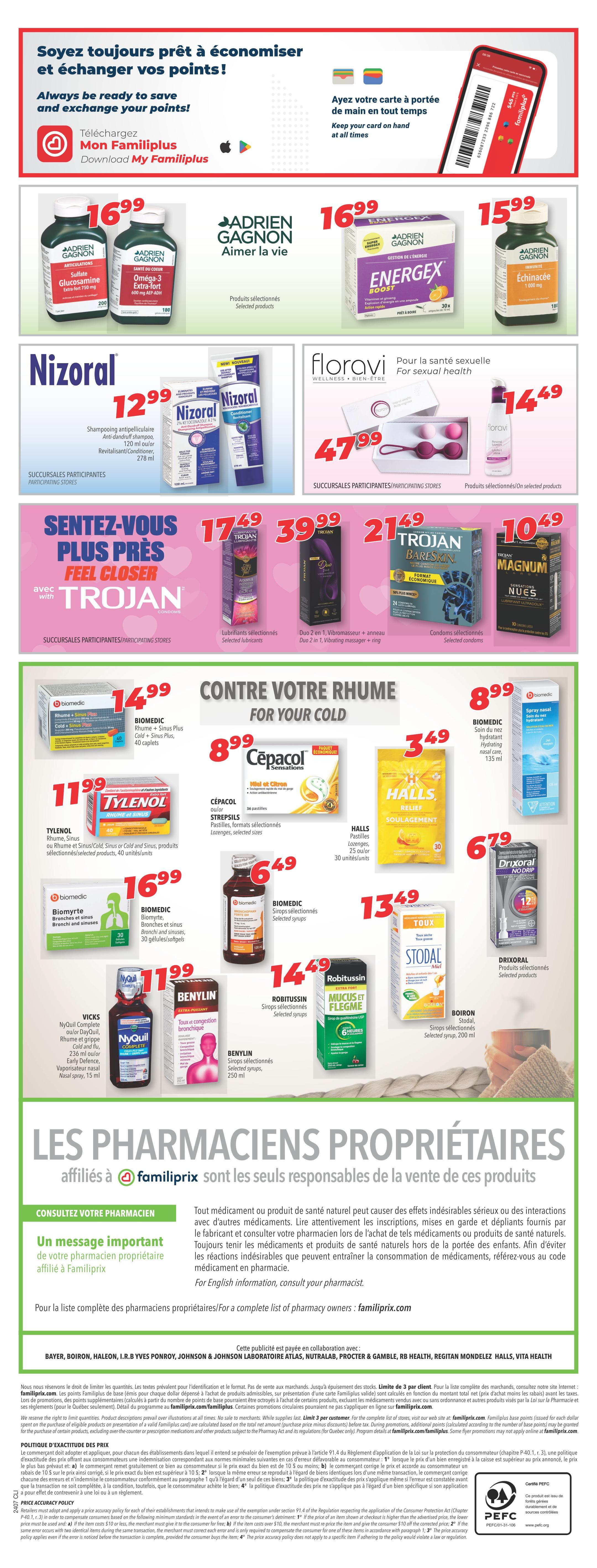 Familiprix Clinique Flyer February 8 to 14
