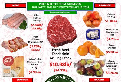St. Mary's Supermarket Flyer February 7 to 13