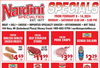 Nardini Specialties Flyer February 8 to 14