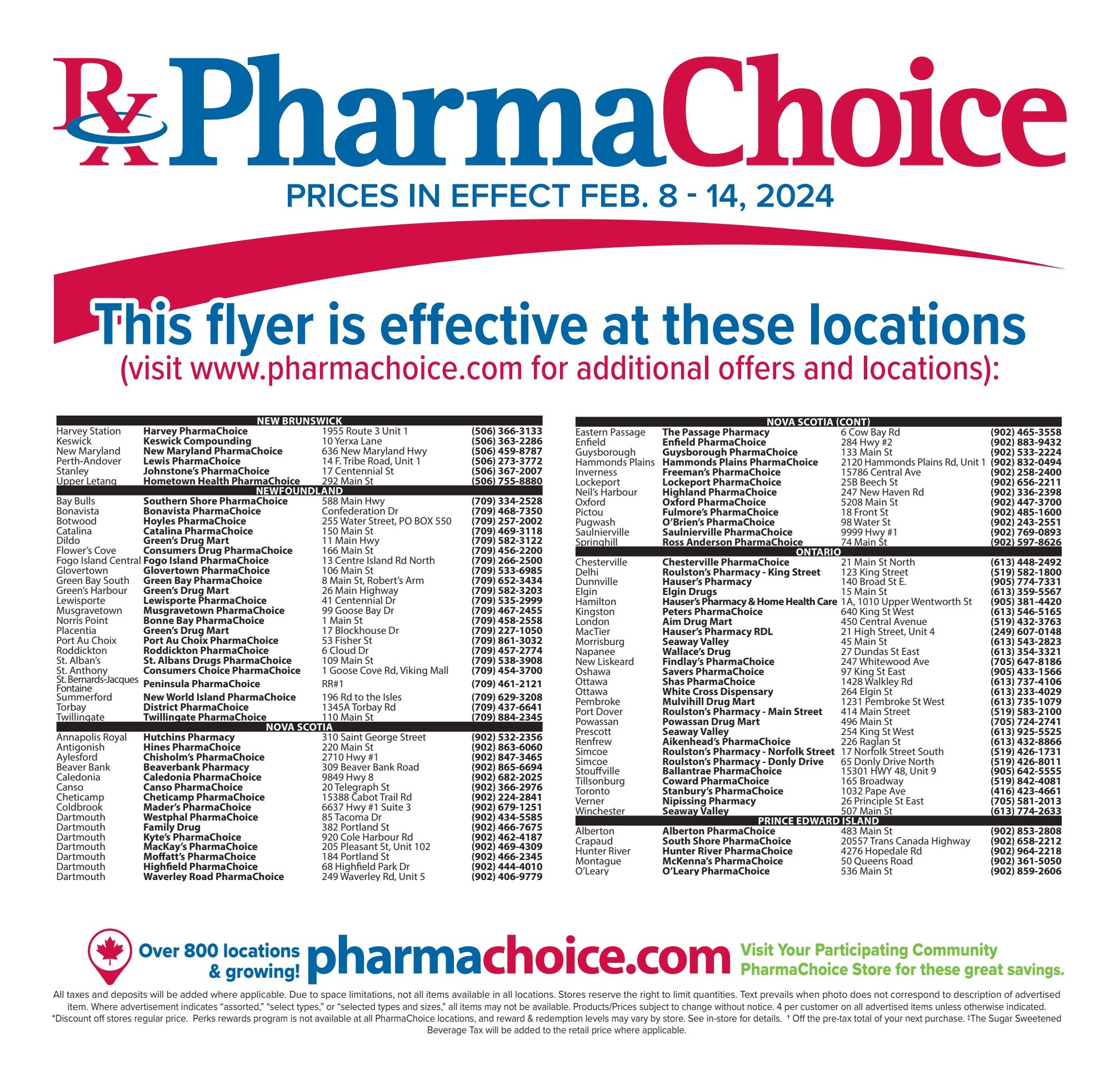 PharmaChoice (ON & Atlantic) Flyer February 8 to 14
