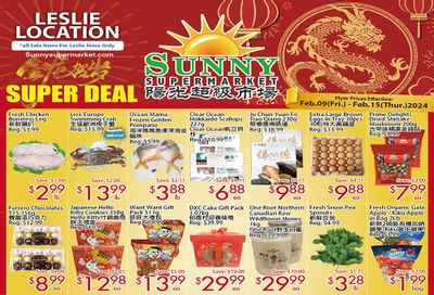 Sunny Supermarket (Leslie) Flyer February 9 to 15