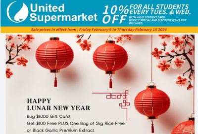 United Supermarket Flyer February 9 to 15