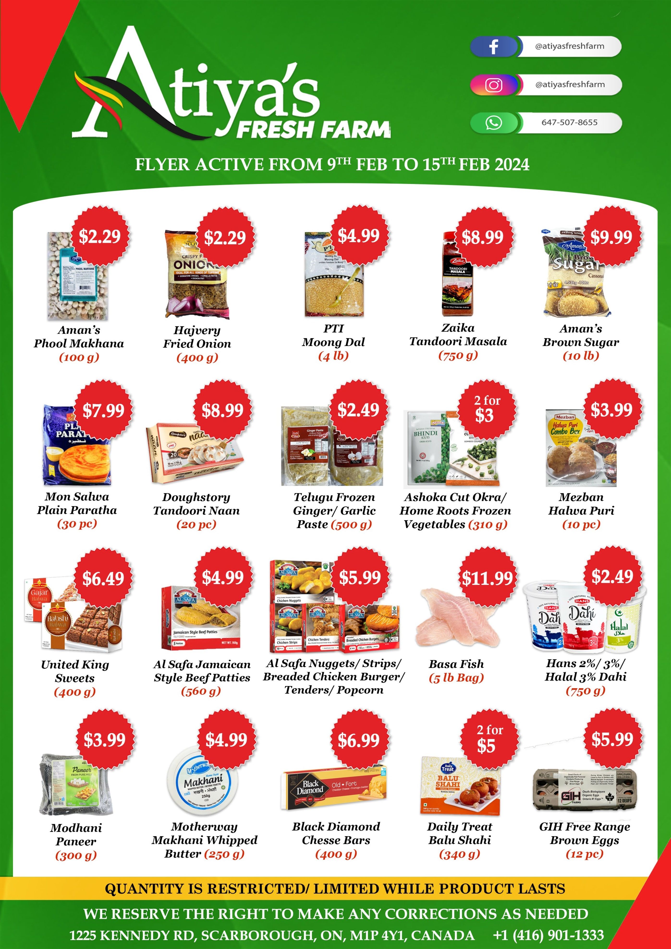 Atiya's Fresh Farm Flyer February 9 to 15
