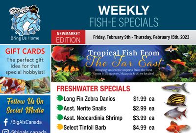 Big Al's (Newmarket) Weekly Specials February 9 to 15