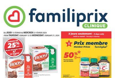 Familiprix Clinique Flyer February 15 to 21