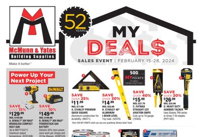 McMunn & Yates Building Supplies Flyer February 15 to 28