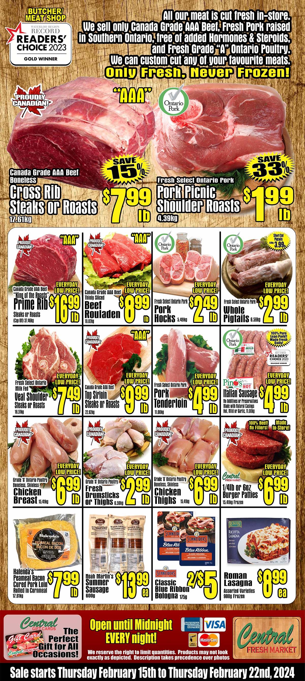 Central Fresh Market Flyer February 15 to 22
