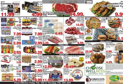 Greco's Fresh Market Flyer February 16 to 29