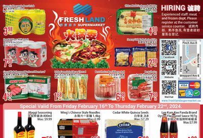 FreshLand Supermarket Flyer February 16 to 22