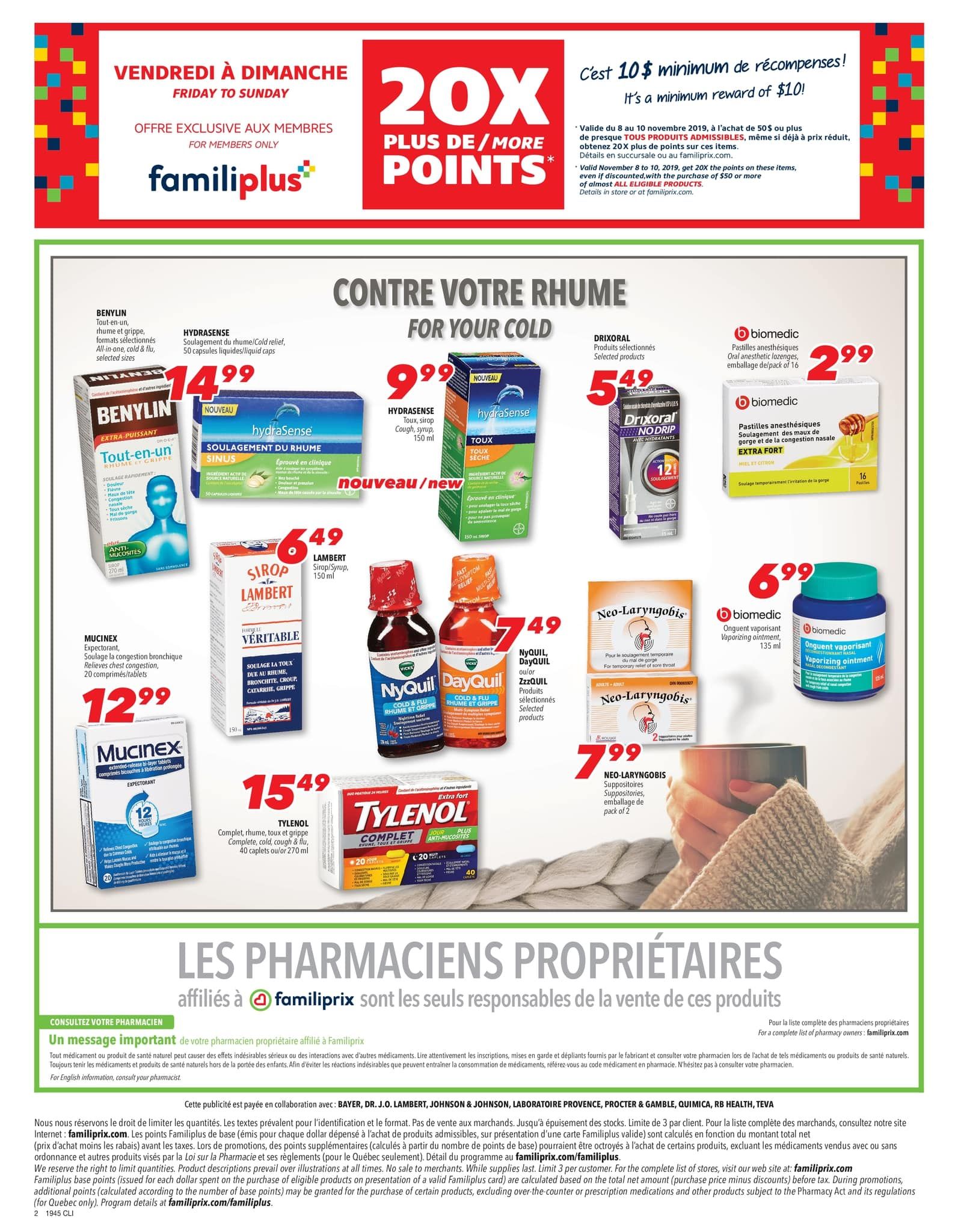 Familiprix Clinique Flyer November 7 to 13