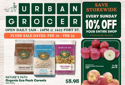 Urban Grocer Flyer February 16 to 22