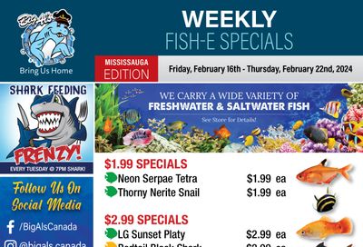 Big Al's (Mississauga) Weekly Specials February 16 to 22