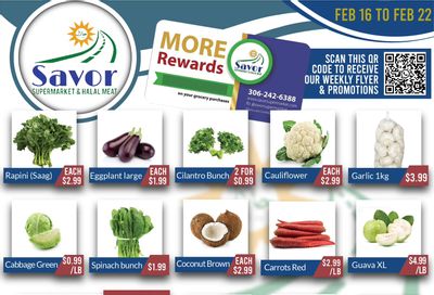 Savor Supermarket Flyer February 16 to 22