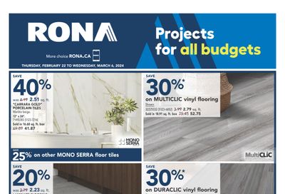 Rona (West) Flyer February 22 to March 6