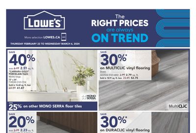 Lowe's (West) Flyer February 22 to March 6