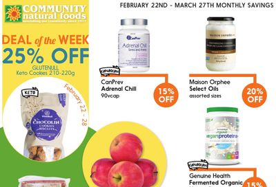 Community Natural Foods Flyer February 22 to March 27
