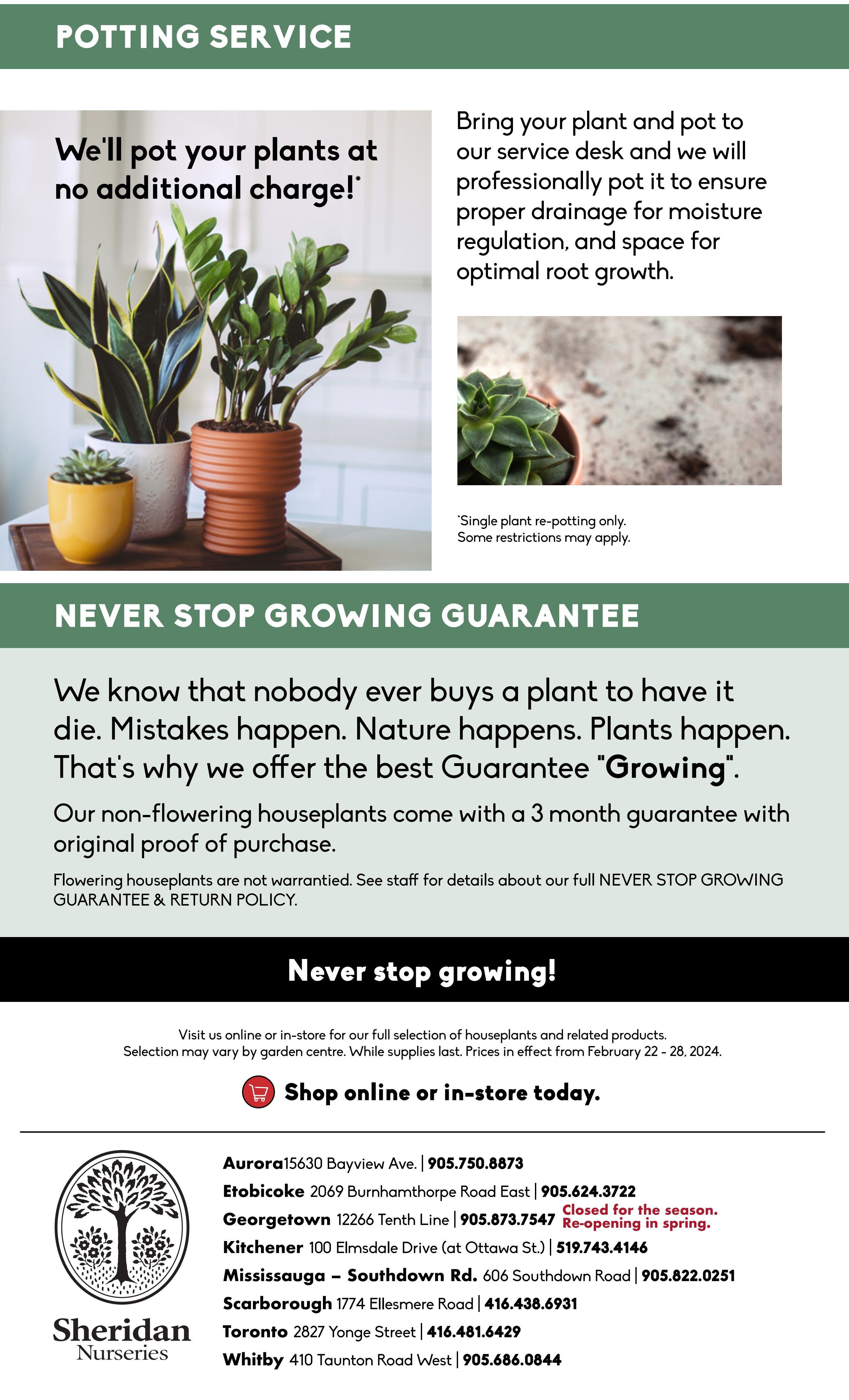Sheridan Nurseries Flyer February 22 to 28