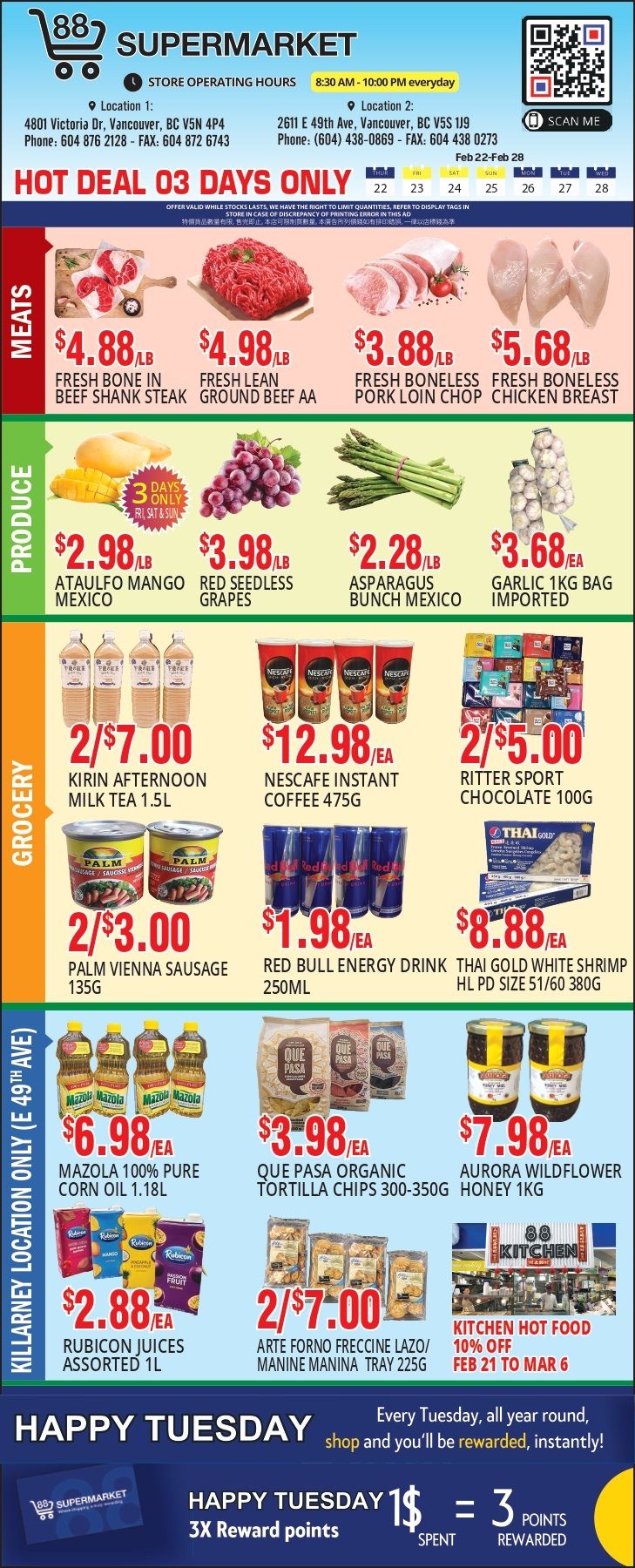 88 Supermarket Flyer February 22 to 28
