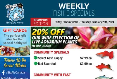 Big Al's (Brampton) Weekly Specials February 23 to 29