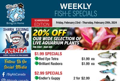 Big Al's (Scarborough) Weekly Specials February 23 to 29