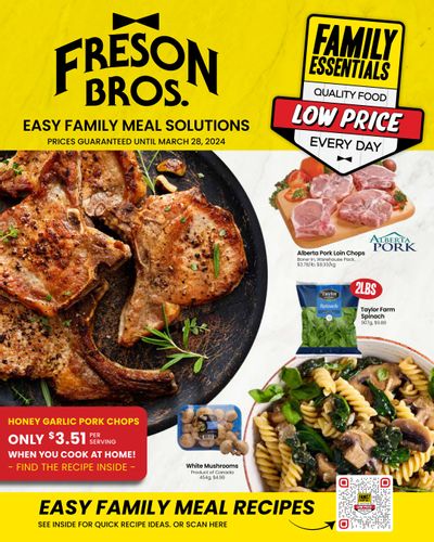 Freson Bros. Family Essentials Flyer March 1 to 28