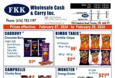 FKK Wholesale Cash & Carry Flyer February 7 to 29