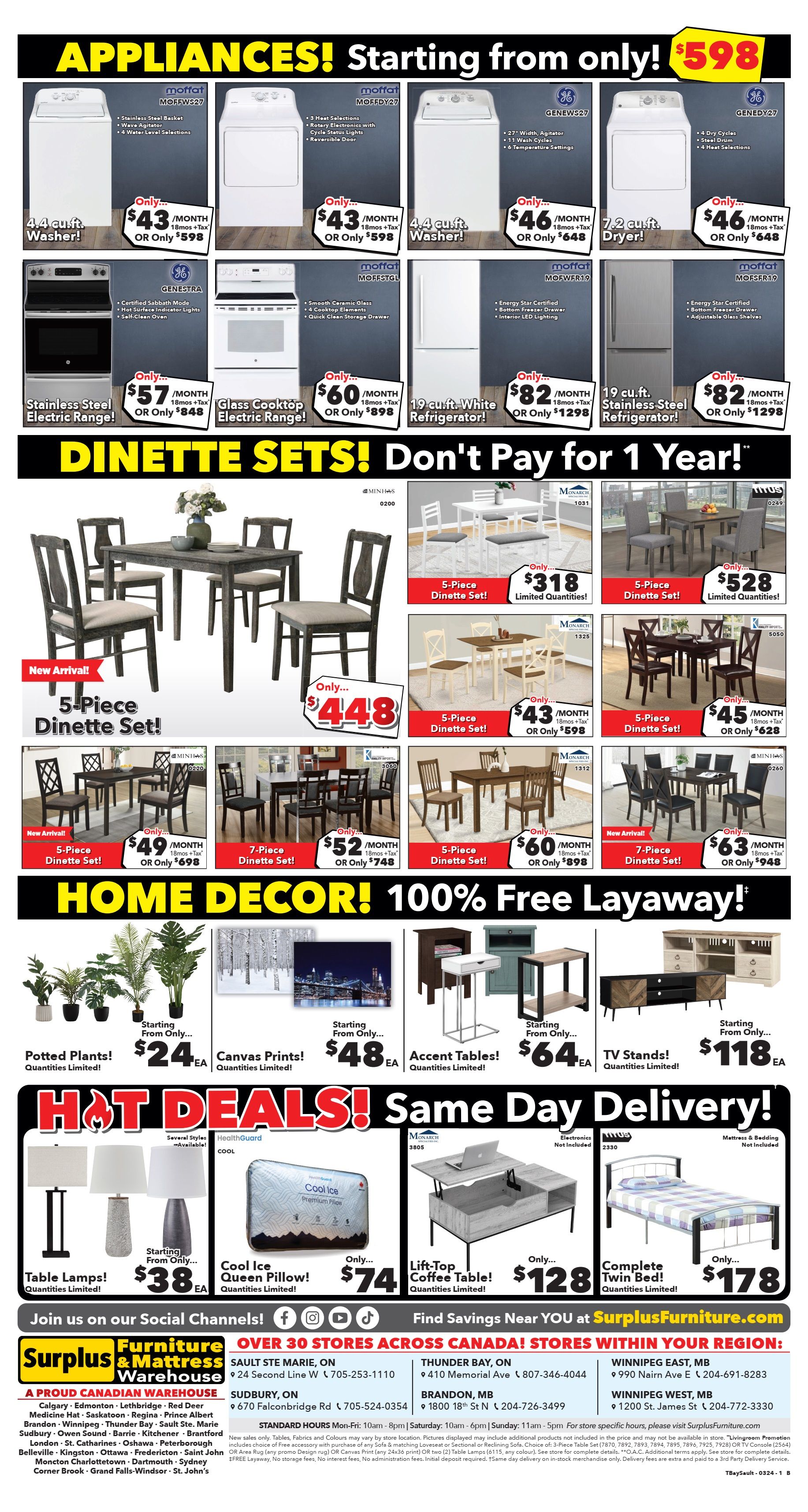 Surplus Furniture & Mattress Warehouse (Thunder Bay) Flyer February 26 to March 3