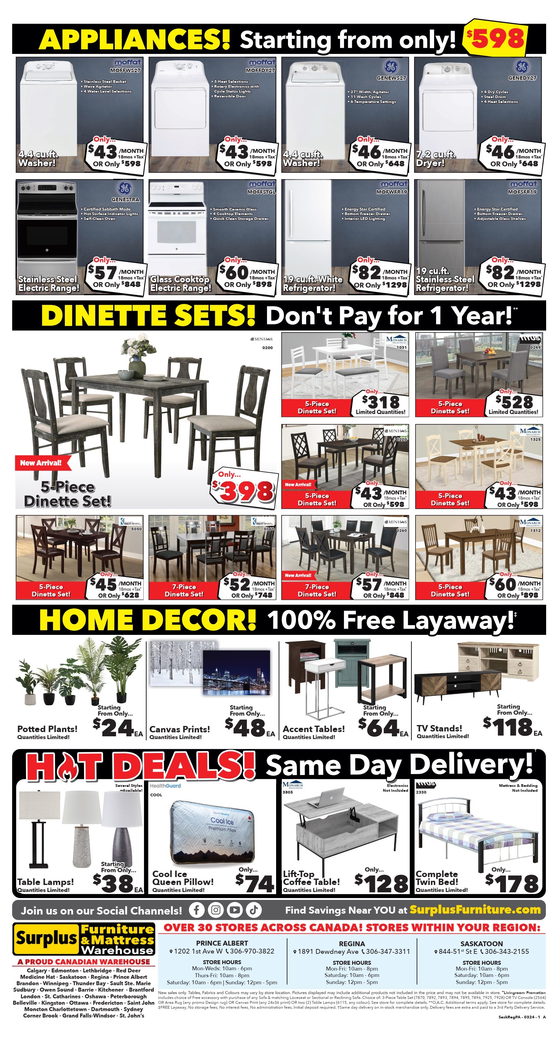 Surplus Furniture & Mattress Warehouse (Regina, Saskatoon, Prince Albert) Flyer February 26 to March 3