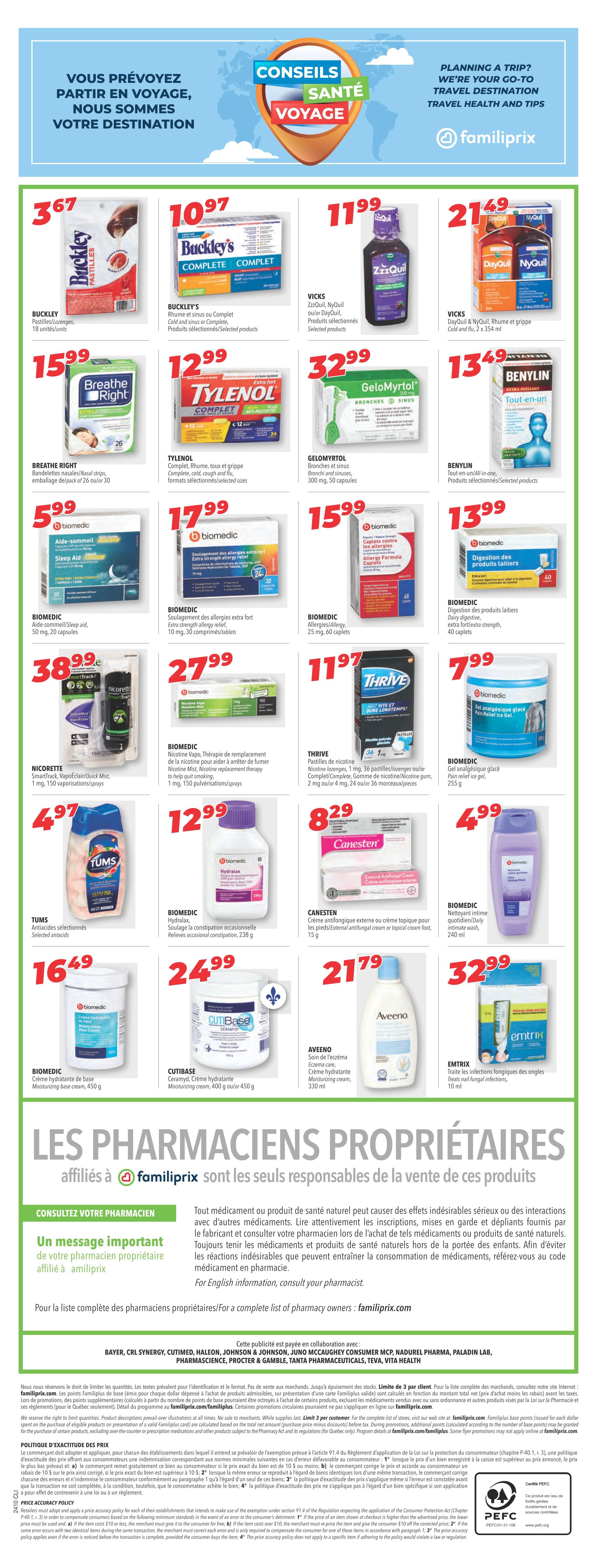 Familiprix Clinique Flyer February 29 to March 6