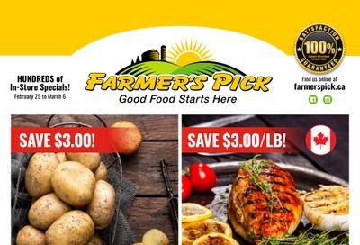Farmer's Pick Flyer February 29 to March 6