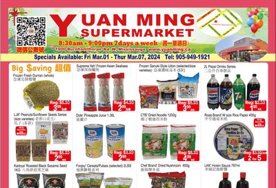 Yuan Ming Supermarket Flyer March 1 to 7