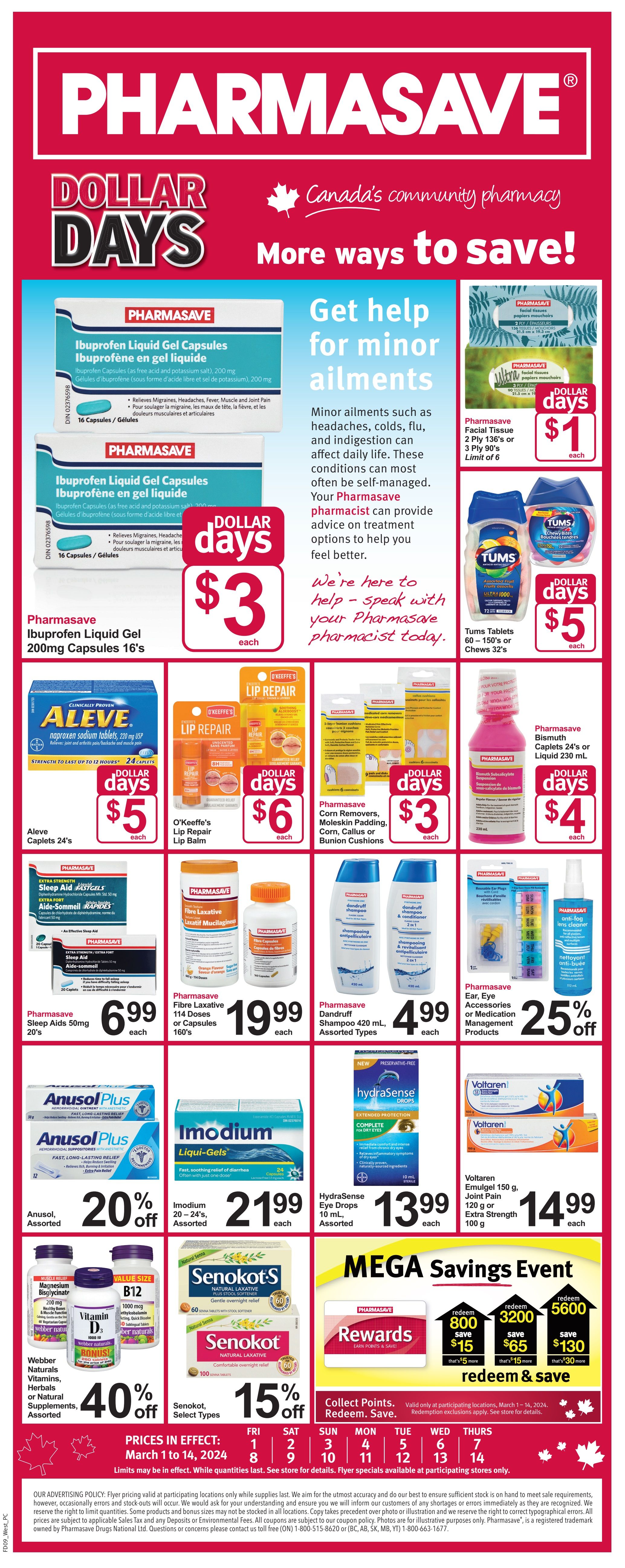Pharmasave (BC) Flyer March 1 to 14
