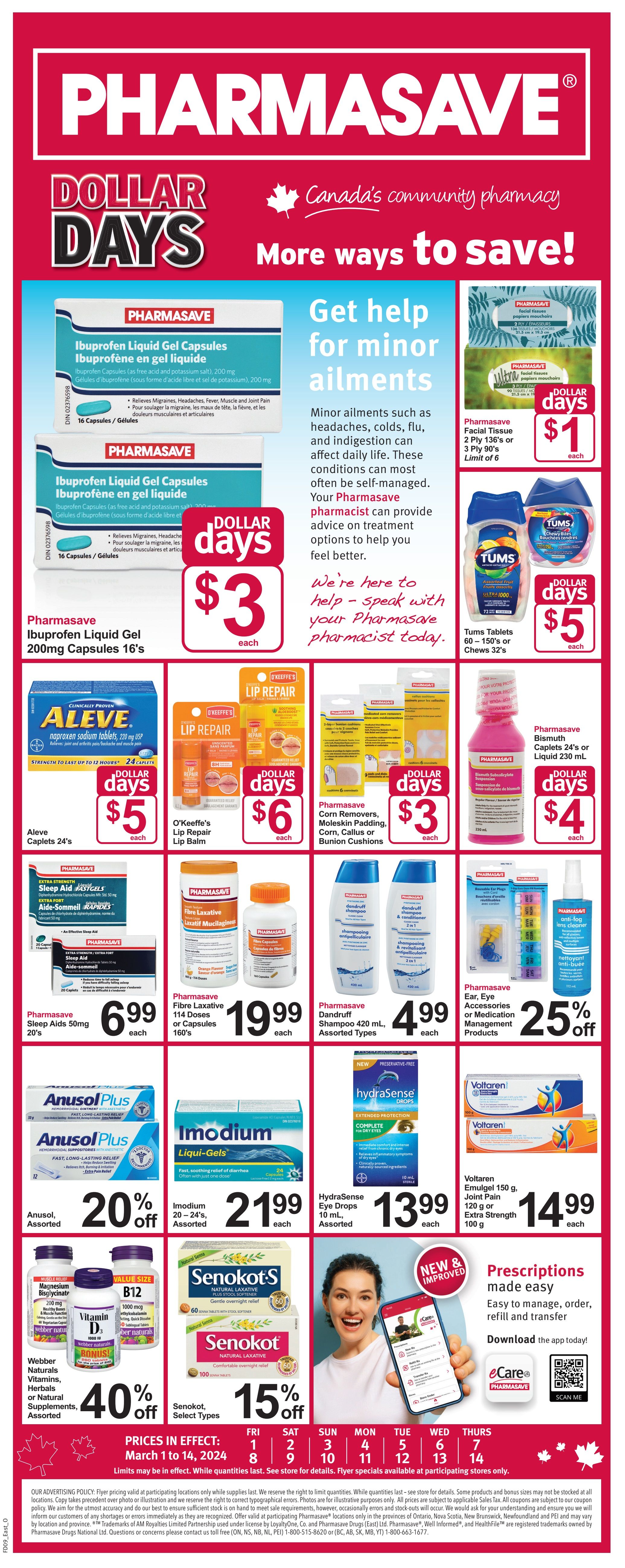 Pharmasave (ON) Flyer March 1 to 14