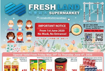 FreshLand Supermarket Flyer May 29 to June 4