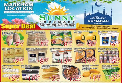 Sunny Foodmart (Markham) Flyer March 1 to 7