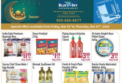 Blue Sky Supermarket (Pickering) Flyer March 1 to 7