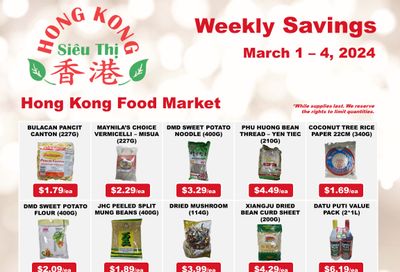 Hong Kong Food Market Flyer March 1 to 4