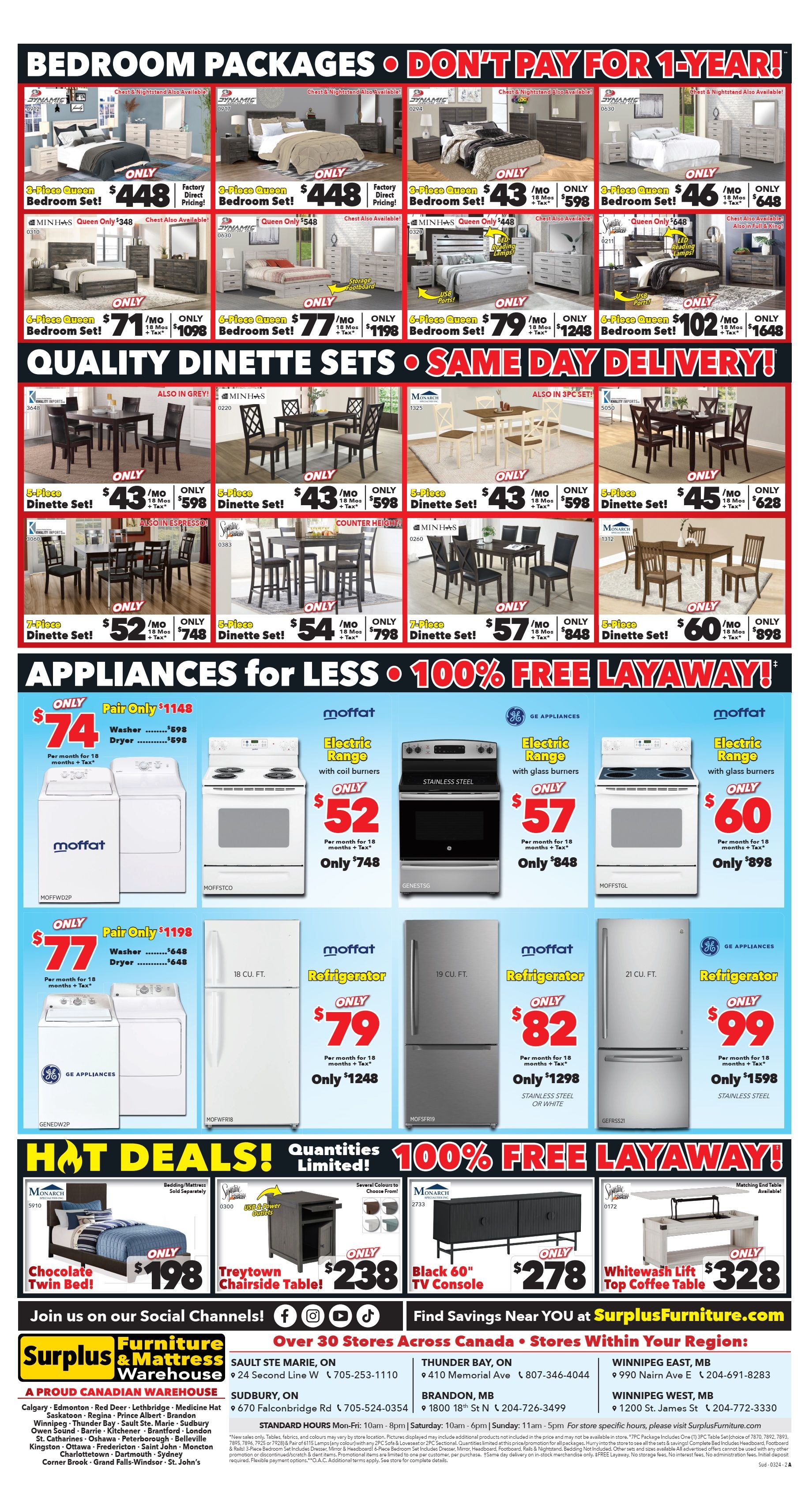 Surplus Furniture & Mattress Warehouse (Sudbury) Flyer March 4 to 17