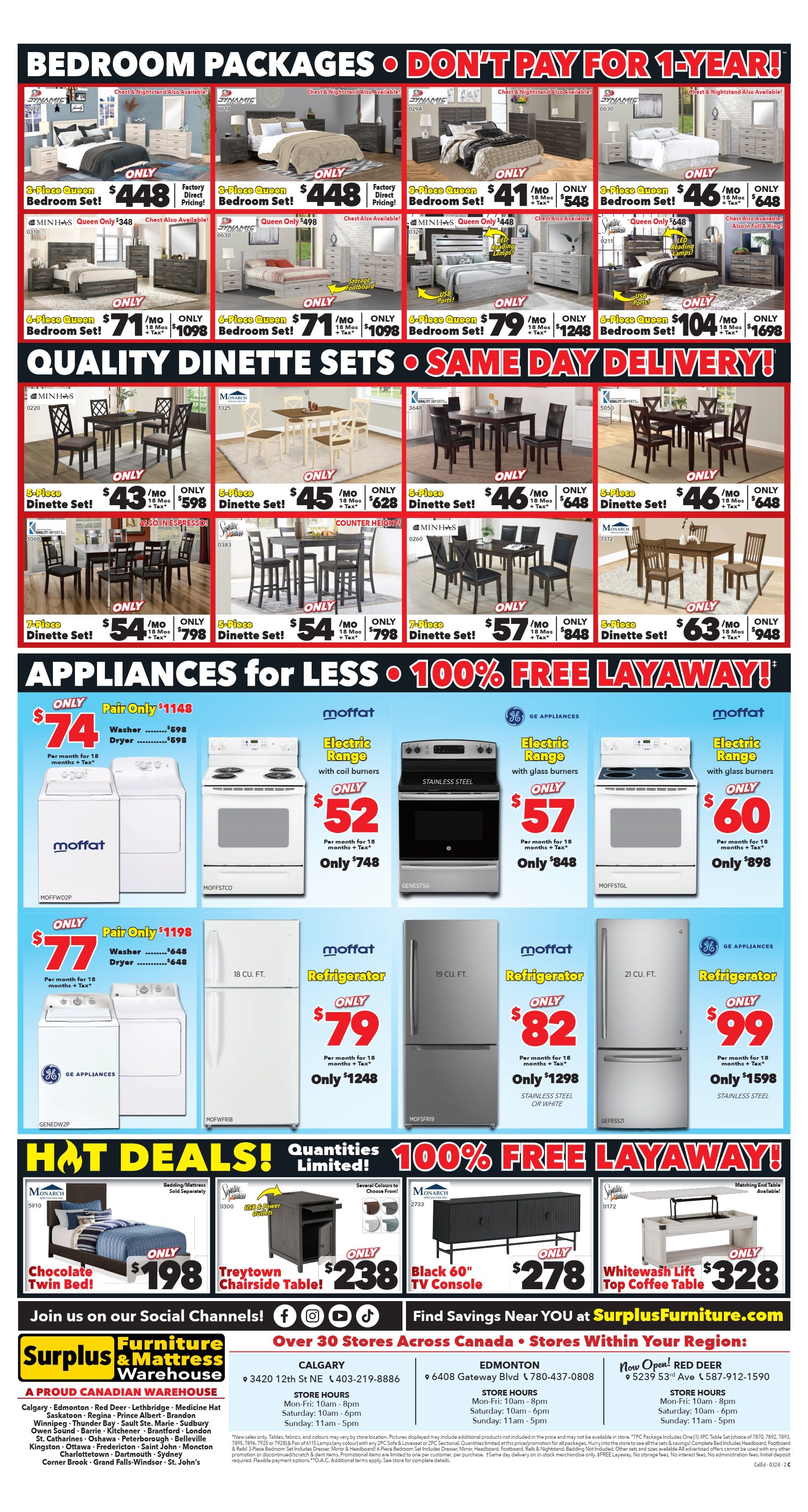 Surplus Furniture & Mattress Warehouse (Calgary, Edmonton) Flyer March 4 to 17