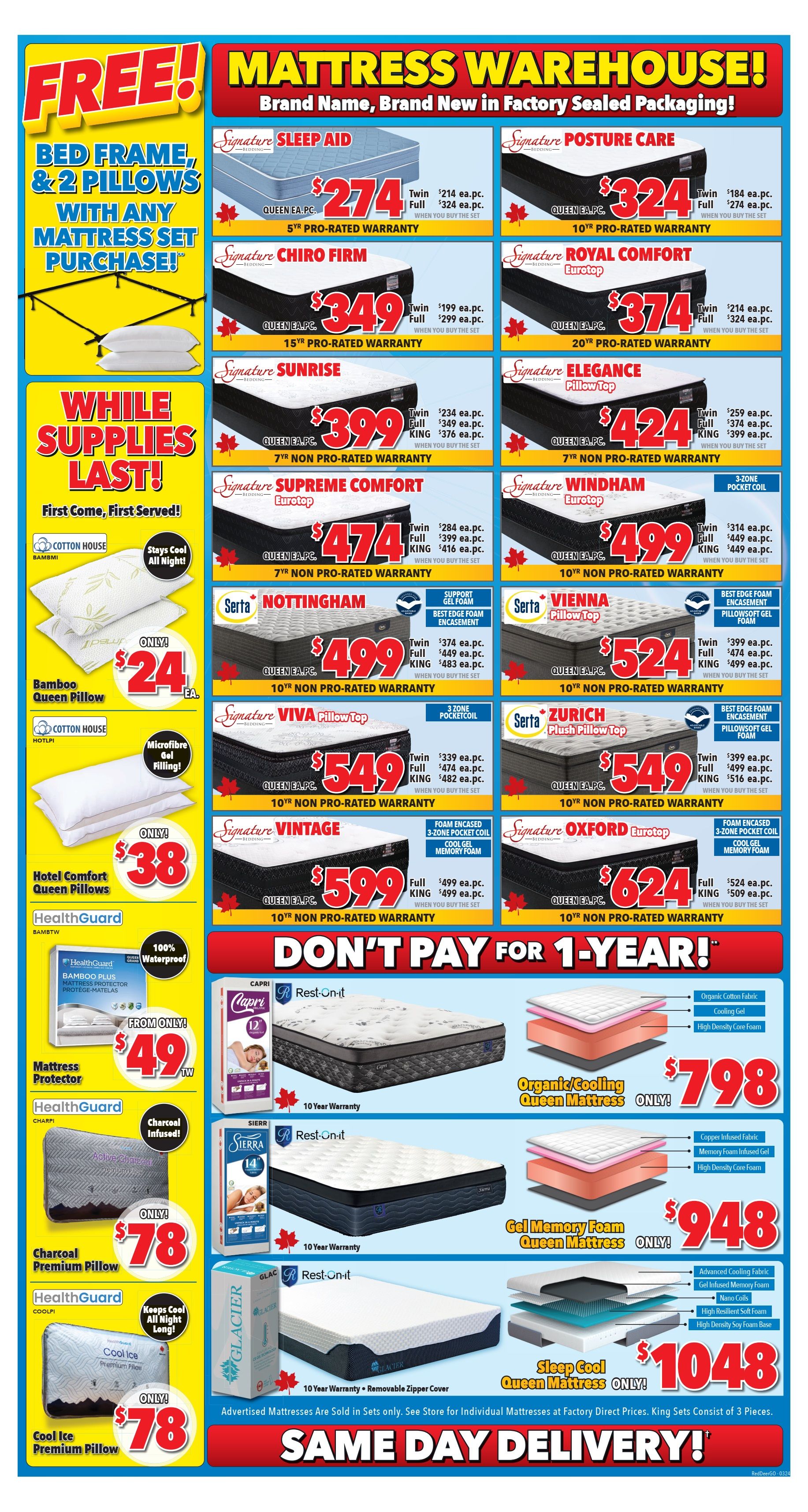 Surplus Furniture & Mattress Warehouse (Red Deer) Flyer March 4 to April 7