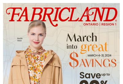 Fabricland (ON) Flyer March 4 to 31