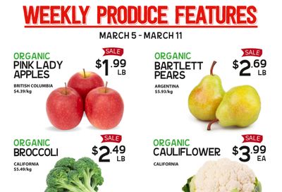 Pomme Natural Market Weekly Produce Flyer March 5 to 11