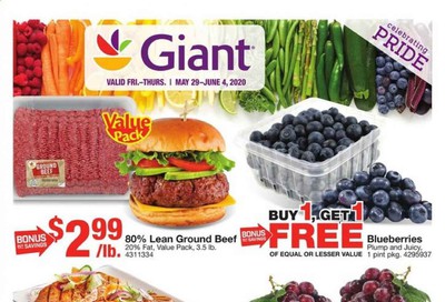 Giant Food Weekly Ad & Flyer May 29 to June 4