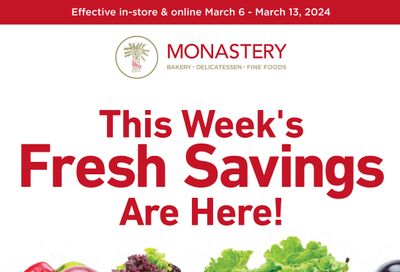 Monastery Bakery Flyer March 6 to 13