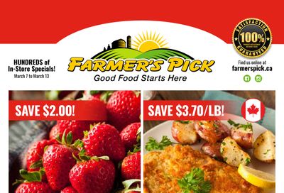 Farmer's Pick Flyer March 7 to 13