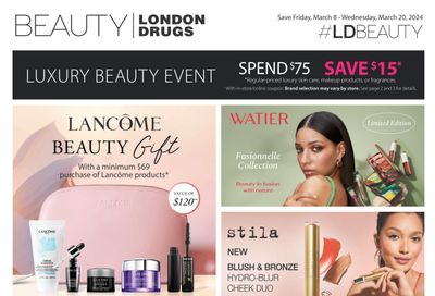 London Drugs Luxury Beauty Event Flyer March 8 to 20