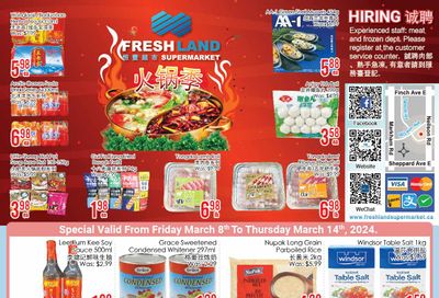 FreshLand Supermarket Flyer March 8 to 14