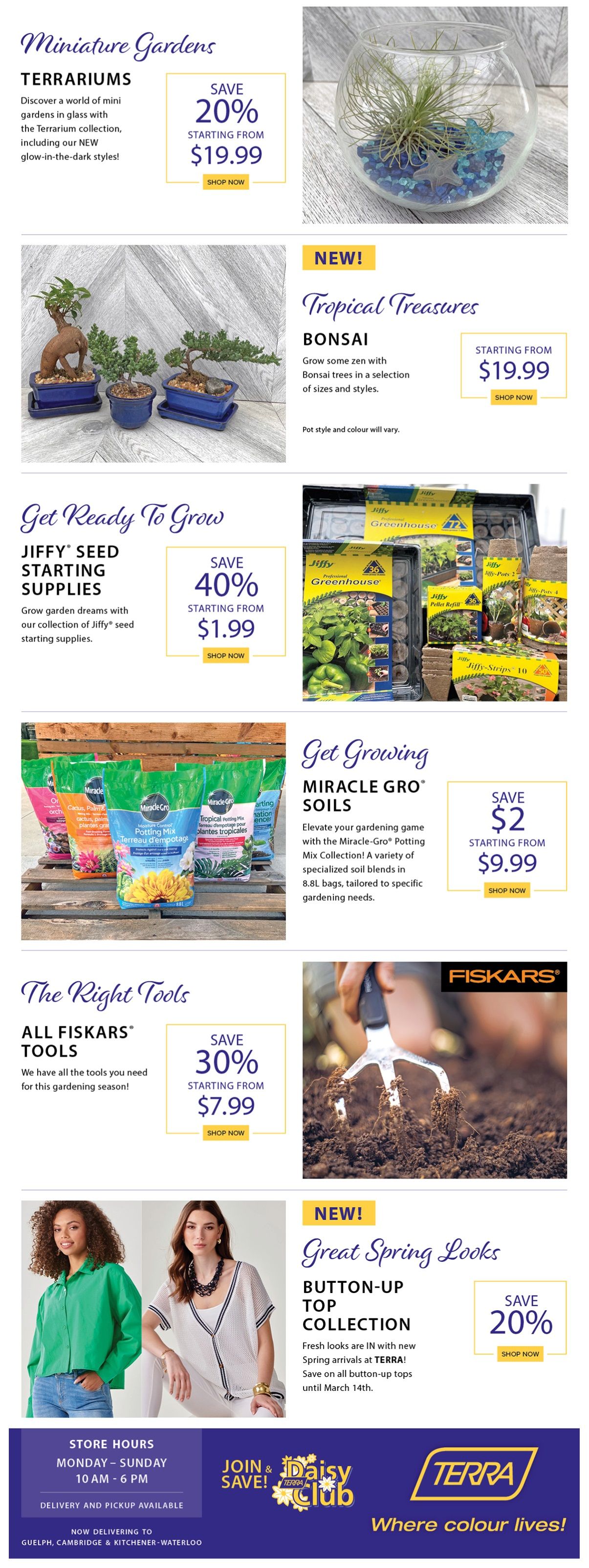 Terra Greenhouses Flyer March 8 to 14
